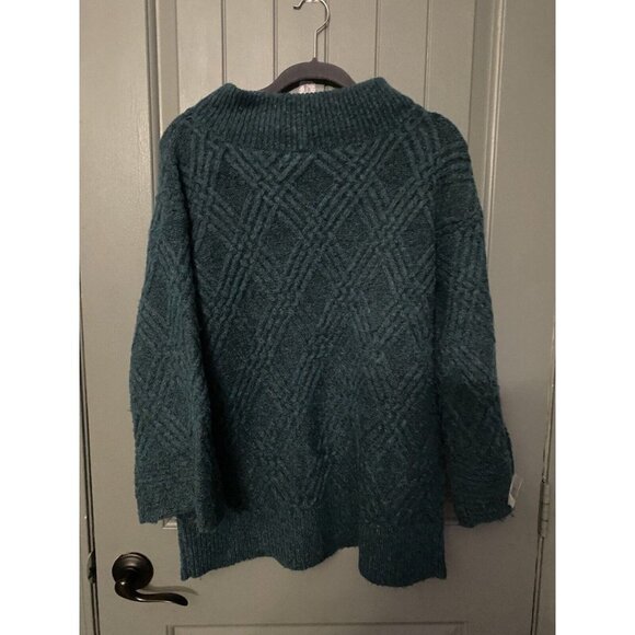 Soft Surroundings Women’s Sweater Size S  Bell Sleeve Wool Blend Mock Neck Top - Picture 7 of 10